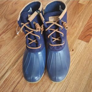 Women's Sperry Saltwater Emboss Wool NWT Duck Boots Size 7